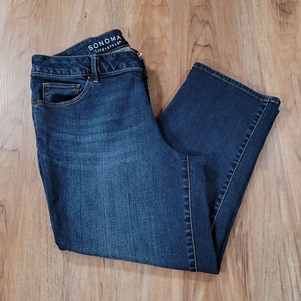 💛Sonoma Blue Everyday Denim Mid-Rise Capri Jeans Size 10